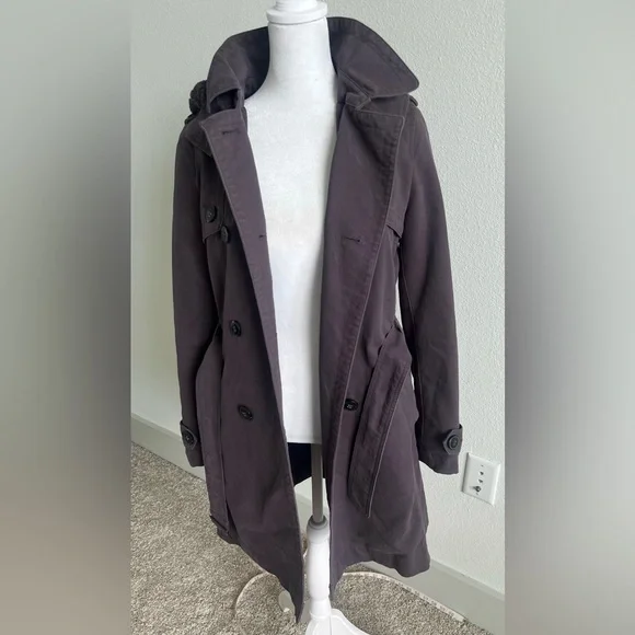 Comptoir Des Cotonniers women’s Purple Trench Coat with warm layer small $650 - Picture 3 of 16